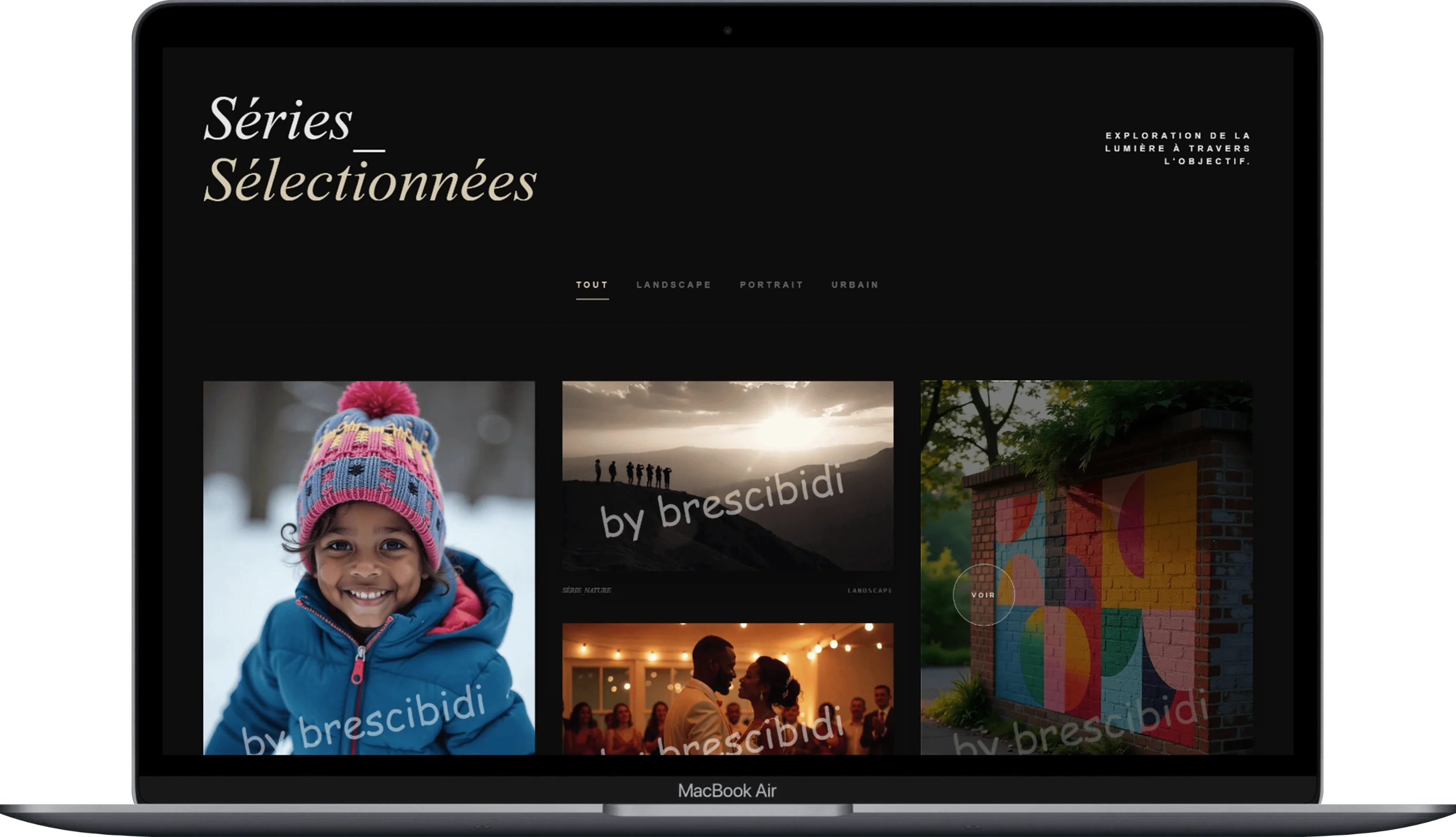 Capture Vision — Portfolio minimal pour photographe
