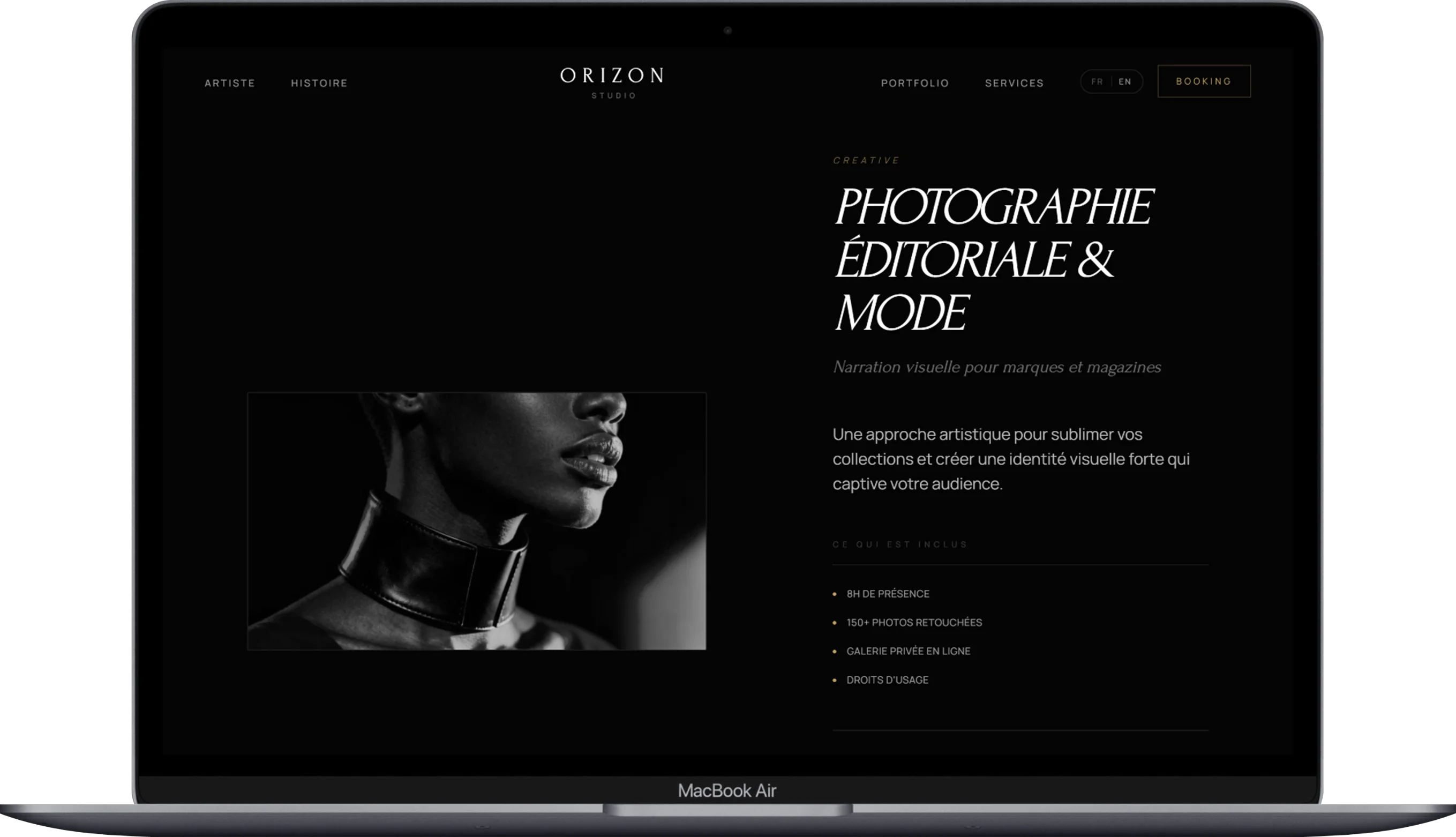 Orizon Studio — Portfolio premium pour photographe
